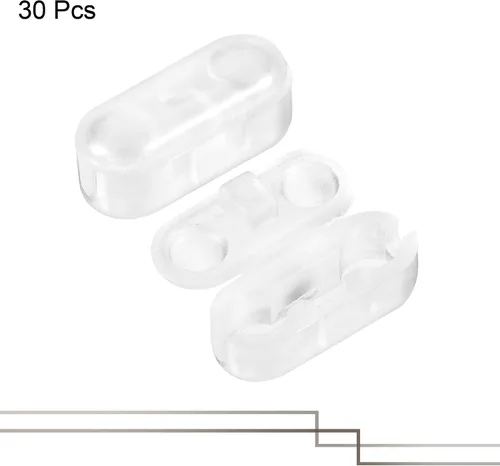 Vista 3 de MECCANIXITY Conector de cadena de bolas, 0.177 in de diámetro. Enlace de clip de crimpado estilo concha para cortina enrollable de ventana, plástico