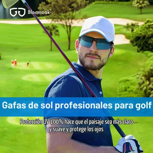 Vista 2 de Bloomoak Gafas de sol deportivas para golf, protección UV400 envolvente/marco ventilado que evita el empañamiento/claridad visual superior
