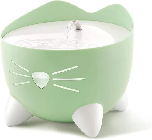 Vista 7 de Catit PIXI - Fuente de agua para gatos con triple filtro y opciones ergonómicas para beber, color azul