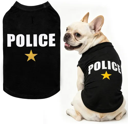 Vista 23 de BINGPET Bad to The Bone - Camiseta de algodón suave para cachorros, transpirable, ligera, para disfraz de perro, chaleco sin mangas, lavable a