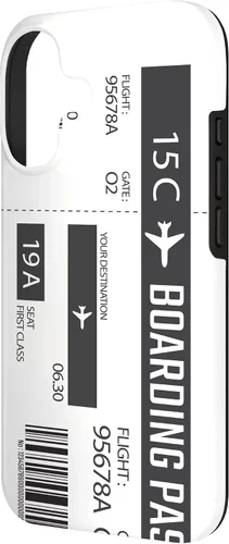 Vista 2 de Tarjeta de embarque de avión, boleto de avión, divertido estuche de regalo de viaje para iPhone 17