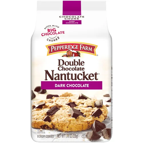 Vista 8 de Pepperidge Farm Tahoe Galletas crujientes de chocolate blanco y nuez de macadamia, bolsa de 7.2 onzas (8 galletas)