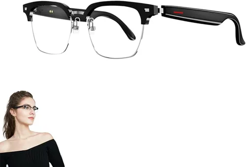 Vista 10 de Lentes inteligentes con Bluetooth, para hombres y mujeres, control táctil, protección UV al aire libre y control de voz, llamadas manos libres