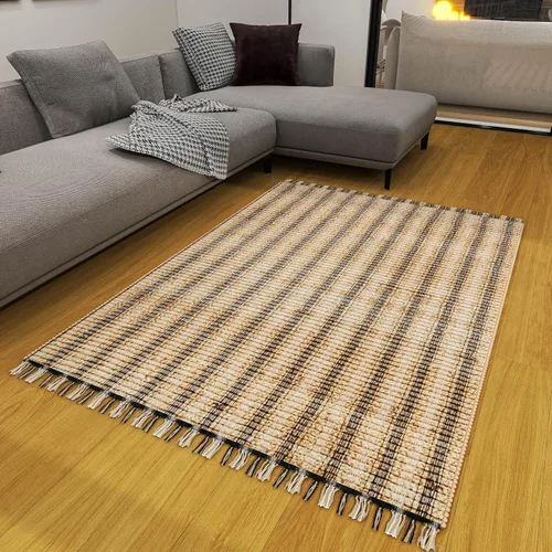 Vista 26 de Eco Crave Alfombra de pasillo de yute de 2,6 x 8 pies – Alfombra de diseño geométrico 100% natural de yute trenzada a mano, alfombra de acento
