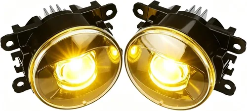 Vista 2 de SIEMID Conjunto de luces antiniebla LED amarillas de 3000 K para Nissa.n Frontier Pathfinder Xterra Titan Leaf y Subar.u Forester Outback Crosstrek