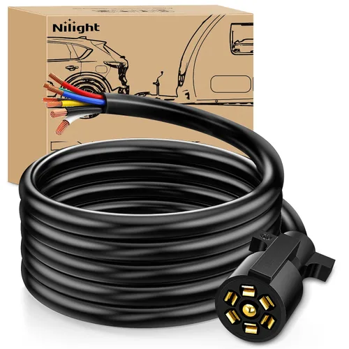Vista 15 de Nilight - 50048R Caja de Conexiones Eléctrica de 7 Vías para Remolque, Conector de Cable para Remolque de 7 Terminales, Caja de Conexiones