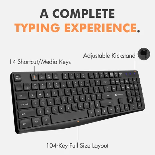 Vista 4 de X9 Combo de teclado y mouse con cable Ratón y teclado USB (almohadilla de mouse incluida) Teclado ergonómico de tamaño completo con cable
