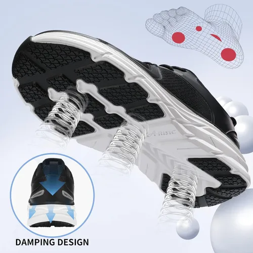 Vista 3 de OXOMOCA Wide Shoes for Men, Zero Drop Running Shoes Lightweight Breathable Neutral Cushioned Mens Wide Width Sneakers Tennis Wide Toe Box