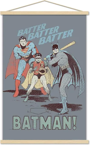 Vista 16 de Trends International DC Comics - Póster de Batman - Robin - Superman - Batter Wall Poster, 14.725 x 22.375 pulgadas, versión enmarcada de madera