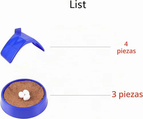 Vista 2 de Juego de suministros para palomas, 3 piezas, nido de cría de pájaros, huevos