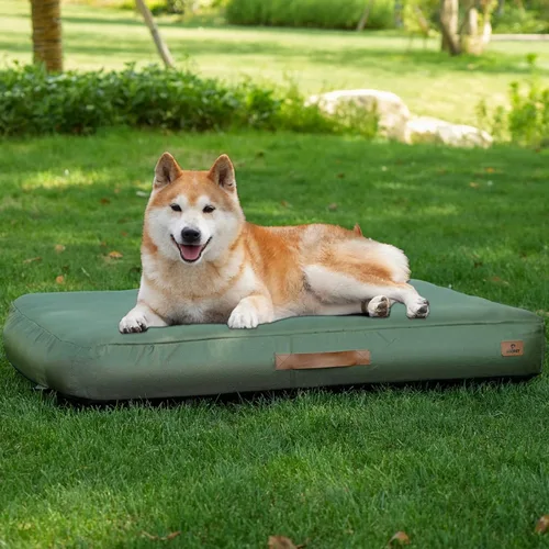 Vista 9 de ABCPET Cama inflable para perros pequeños, para viajes al aire libre, con funda extraíble, cama inflada impermeable para perros de verano con parte
