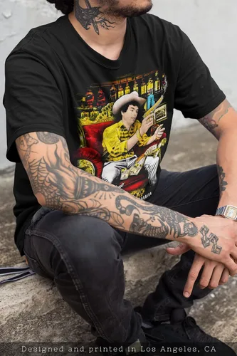 Vista 3 de ShirtBANC El Rey Del Corrido Camiseta mexicana de lujo