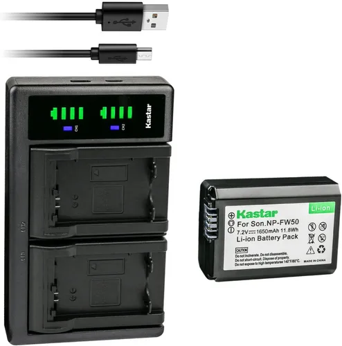 Vista 8 de Kastar NP-FW50 LTD2 - Cargador de batería USB para Sony Alpha α5000, a5000, ILCE-5100, Alpha α5100, a5100, ILCE-6000, Alpha α6000, a6000, ILCE-6100