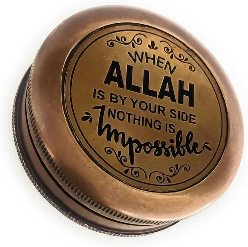 Vista 3 de Regalo islámico para hombres, mujeres y niños Brújula de Qibla - ALLAH Takwa Sunnah Ideas de regalos musulmanes Ramadán Eid Regalo Cumpleaños