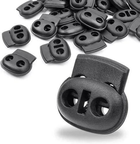Vista 12 de CooBigo Plastic Cord Locks for Paracord Drawstring Clip, Spring Toggle Cord Stopper Sweatpant Hat Gloves Hoodie String Lock