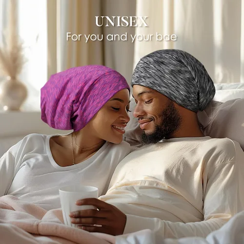 Vista 6 de LULUSILK Gorro de Dormir con Forro de Seda de Morera, Se Acabó el Cabello Encrespado y Enredado, Envoltorio de Cabello de Seda que se Mantiene