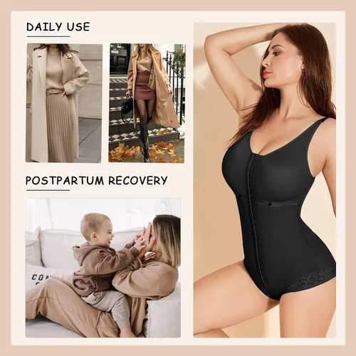 Vista 6 de SHAPSHE Faja - Faja - Ropa moldeadora de compresión para mujer con control de abdomen y faja talla grande moldeadora de cuerpo con gancho