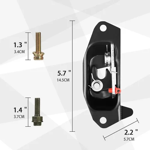 Vista 3 de 15921948 15921949 - Par de palancas de pestillo para puerta trasera izquierda derecha compatible con Chevy Silverado Avalanche GMC Sierra Escalade