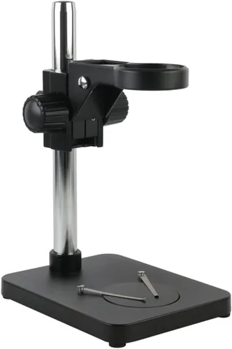Vista 2 de ZTBH Kit de accesorios para microscopio, soporte para microscopio estéreo, portátil, binocular, microscopio, diapositivas (color blanco)