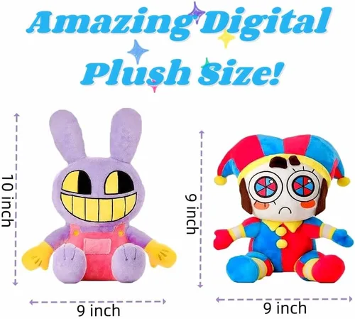Vista 2 de btox The Amazing - Peluche digital de circo Jax Pomni, Ragatha, lindo peluche de Kinger Zooble Bubbles Caine animal de peluche, regalo de fiesta