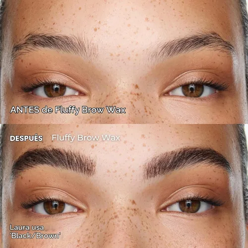 Vista 2 de Wunderbrow Cera esponjosa para cejas, 16 horas de duración, a prueba de manchas y resistente al agua, tono: negro/marrón