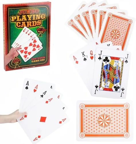 Vista 5 de The Dreidel Company Baraja de cartas para niños, baraja de cartas, juegos, diversión familiar, recuerdos de fiesta (cartas grandes (3 x 5 pulgadas)