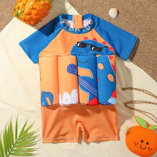 Vista 6 de IBTOM CASTLE Traje de baño flotante para niños pequeños con flotabilidad ajustable, traje flotante, traje de baño de una pieza para entrenamiento