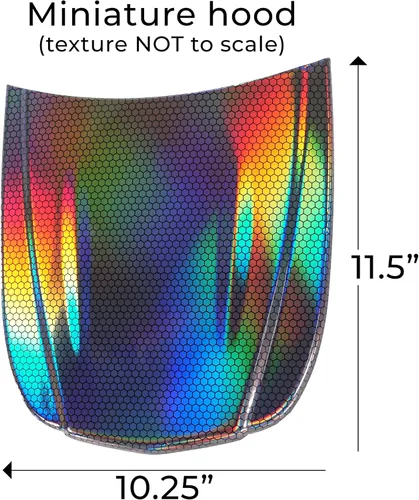 Vista 6 de VViViD+ Vinilo Holográfico Hexagonal Cromado para Envolver Automóviles (1 pie x 5 pies)