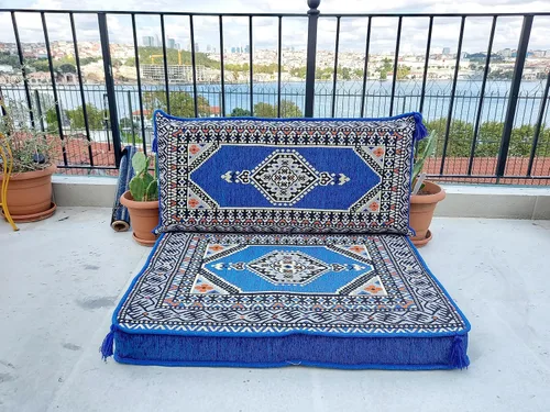 Vista 6 de arabicsofa Sofá de piso pequeño - Sofá modular turco hecho a mano con asientos bajos estilo Majlis
