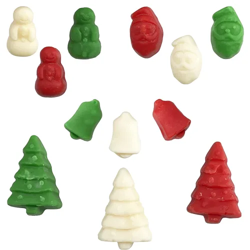Vista 4 de Fruidles Navidad Mello Cremes Gomitas Osos de Gomita, Caramelos Dulces de Confección Tradicionales, Antiguo Estilo, Vegano, Sin Gluten (2 Libras)