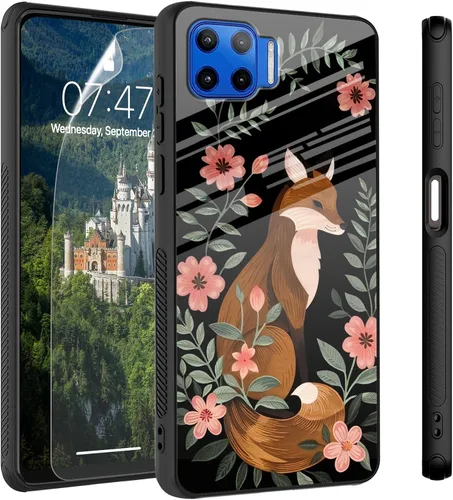Vista 87 de Funda para Motorola Moto Edge 2022, cubierta trasera de vidrio templado con protector de pantalla, protección a prueba de golpes para Motorola Moto