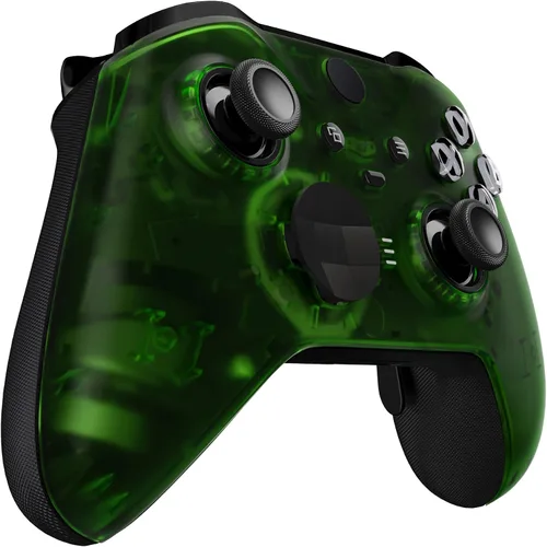 Vista 8 de eXtremeRate Cubierta frontal de repuesto verde transparente para Xbox One Elite Controller Series 2 (modelo 1797), carcasa frontal personalizada