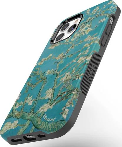 Vista 6 de Casely - Funda floral para iPhone 12/12 Pro Compatible con MagSafe Funda para teléfono de almendro en flor de Van Gogh