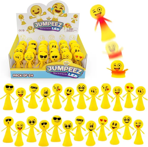 Vista 9 de IPIDIPI TOYS Jumpeez Rocket Poppers – Paquete de 24 juguetes de lanzador de resorte para niños – Rellenos de calcetines ideales para niños
