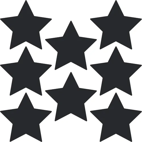 Vista 37 de LiteMark Calcomanías de vinilo mate extraíbles con diseño de estrella Blanco
