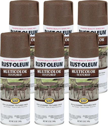 Vista 12 de Rust-Oleum 223525 Stops Rust Pintura en Aerosol Texturizada Multicolor, 12 oz, Hierro Envejecido Hierro añejado