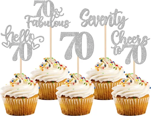 Vista 14 de 30 piezas de adornos para cupcakes de 12 cumpleaños feliz, brillantes doce, hola 12, felicitaciones a 12 años, adornos para cupcakes, 12