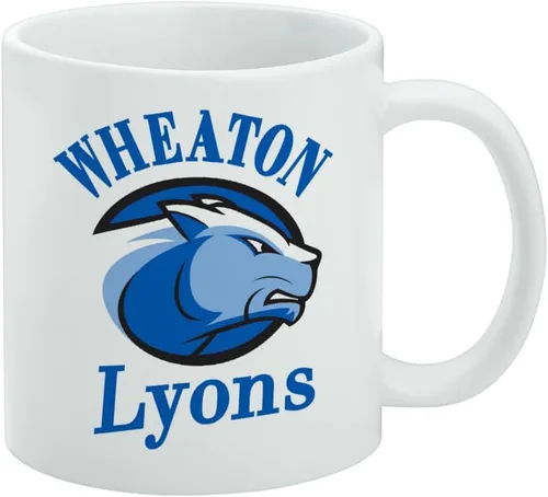 Vista 350 de Taza de cerámica con el logotipo principal de la Universidad Rider, taza de regalo novedosa para café, té y bebidas calientes, 11oz, blanca