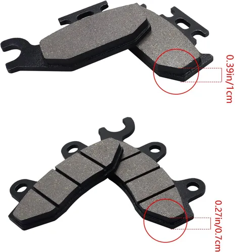 Vista 4 de Pastillas de freno Kabing delanteras y traseras para Yamaha Rhino 660 YXR660 4x4 2004-2007 Rhino 450 YXR450 4x4 2006-2009 Raptor 700 700R YFM700