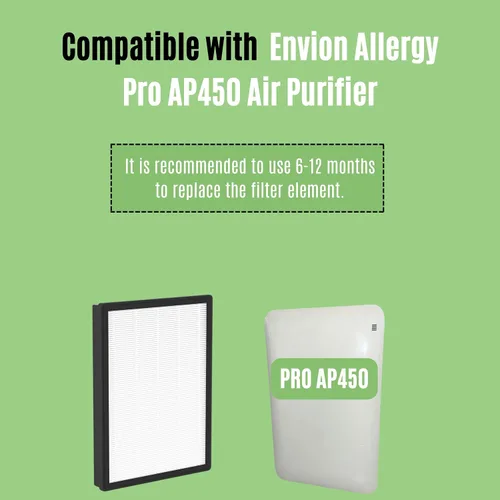 Vista 7 de Nispira Filtro HEPA verdadero AP450F compatible con el purificador de aire Envion Allergy Pro AP450. 1 paquete