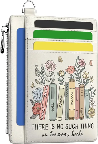Vista 56 de Hancynir Cartera delgada para mujer con soporte para tarjetas de crédito RFID, pequeña mini funda para tarjetas con bolsillo frontal de PU, cartera