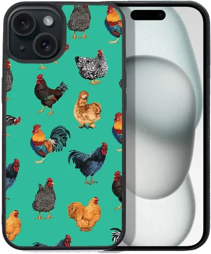Vista 14 de FINCIBO Funda protectora de goma suave antiarañazos, a prueba de golpes, compatible con Apple iPhone 15 de 6.1 pulgadas 2023, libro de composición