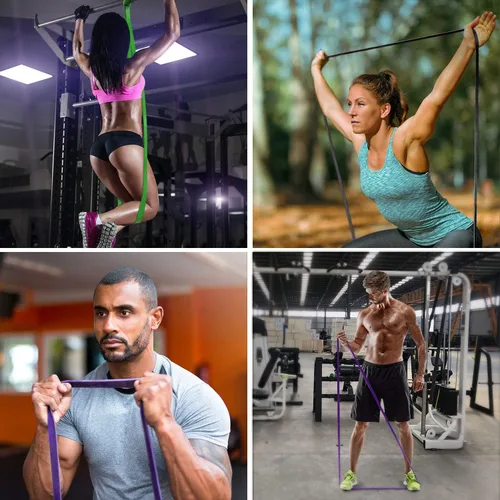 Vista 5 de TheFitLife - Bandas de asistencia para dominadas - Bandas de resistencia para entrenamiento, bandas largas de ejercicio para fitness, banda