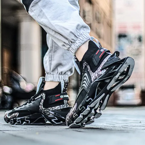 Vista 6 de Zapatillas de correr para hombre, estilo casual, atlético, caminar, tenis, tenis a la moda para hombre
