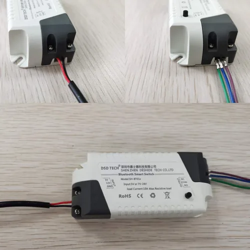 Vista 5 de DSD TECH SH-BT01C Relé Bluetooth V2 Compatible con temporizador y código de seguridad para iOS y Android