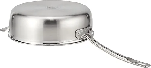 Vista 4 de Cuisinart MCP33-24HN MultiClad Pro de acero inoxidable de 3.5 cuartos de galón con sartén para saltear con mango auxiliar y cubierta, 3.5 cuartos