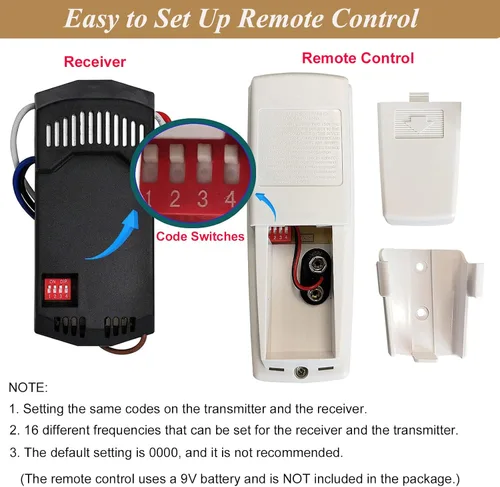 Vista 4 de Kit de control remoto universal para ventilador de techo con regulador de intensidad Repuesto para Hampton Bay, Hunter, Harbor Breeze, Fan-HD5