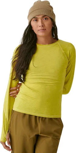 Vista 9 de BASS OUTDOOR Camisa de manga larga de punto activo para mujer Negro jaspeado