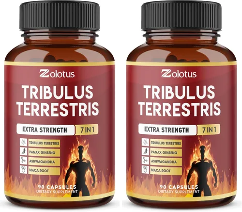 Vista 10 de Tribulus Terrestris Cápsulas con Ashwagndha, Panax Ginseng, Saw Palmetto, Maca, Shilajit - 90 Cápsulas - Suministro de 3 meses