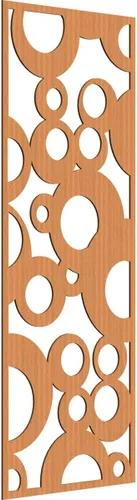 Vista 122 de 9 3/8"W x 24 3/8"H x 1/4"T Farwell Decorativos Paneles de Pared de Madera Calado, Hickory